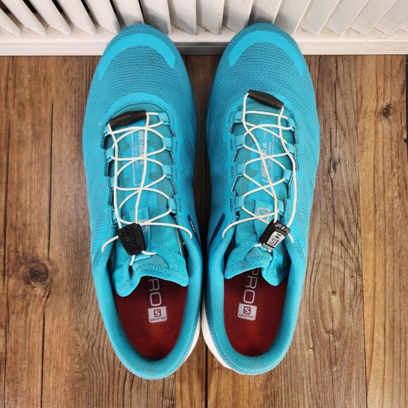 Salomon Sense Ride 4 Womens Sz 10 Blue White Trail Running Hiking Sneakers Shoes - Picture 5 of 9